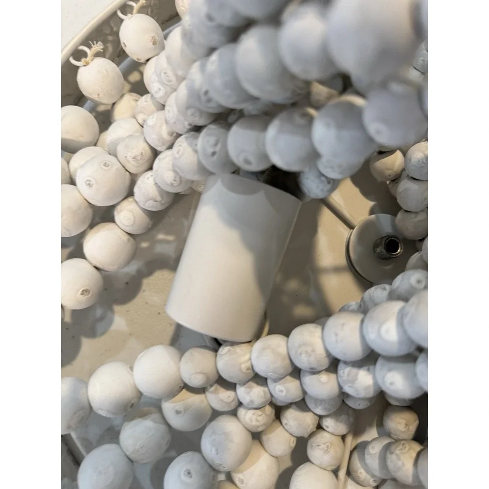 Bead Design Entryway Chandelier With Lights (3 Sockets)